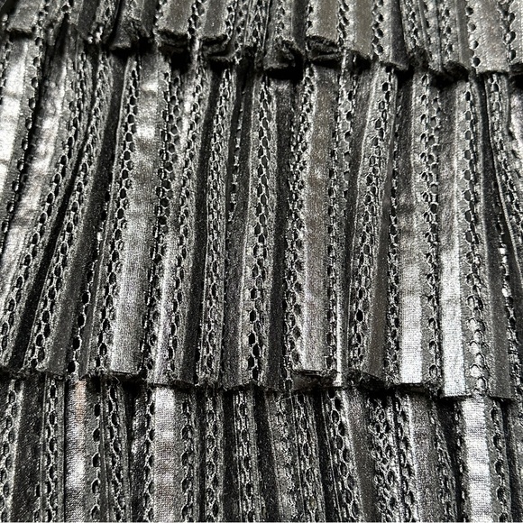 Maje Juppon black layered mesh skirt 38 - Picture 4 of 6